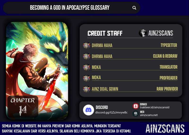 Becoming a God in Apocalypse Glossary Chapter 14 page 2