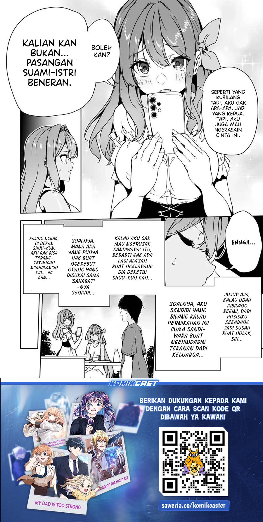Baca Komik Danshi dato Omotteita Osananajimi to no Shinkon Seikatsu ga Umakuiki sugiru Kudan ni Tsuite Chapter 17.1 halaman 17