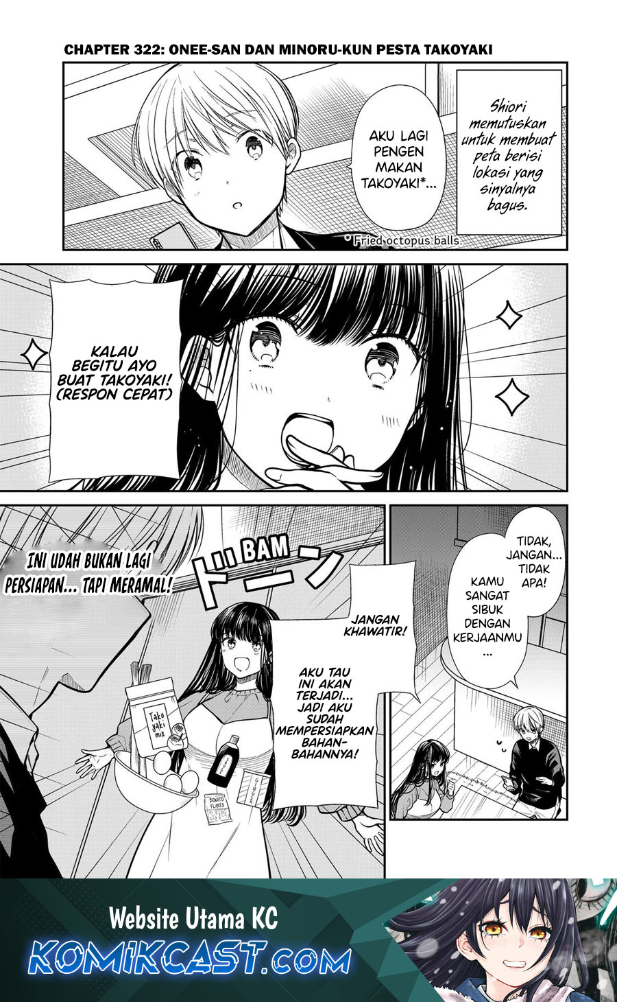 Danshi Koukousei wo Yashinaitai Onee-san no Hanashi.  Chapter 322