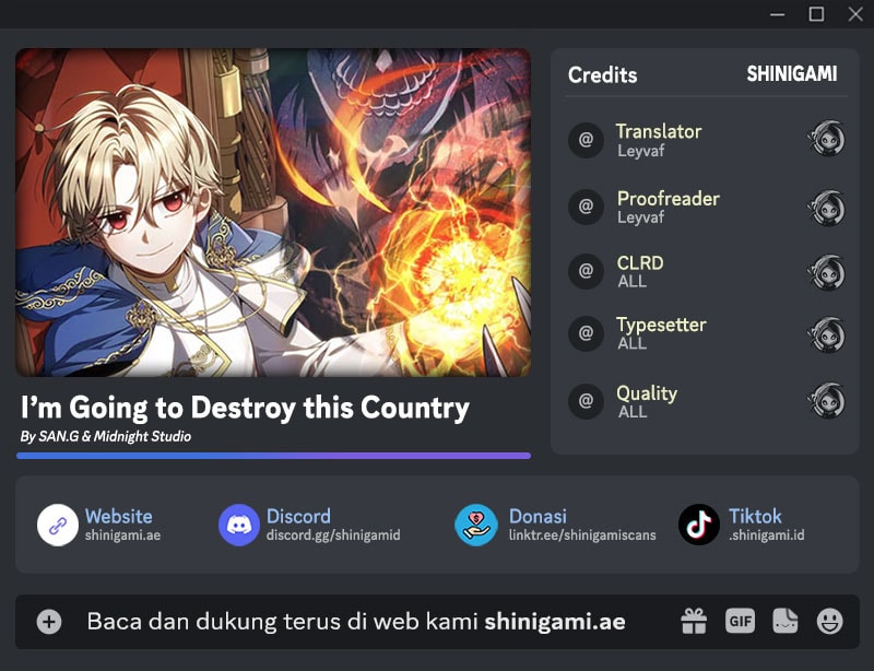 Baca Komik I’m Going To Destroy This Country Chapter 35 halaman 1