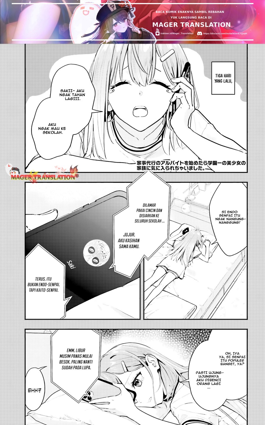 Kajidaikou no Arbeit wo Hajimetara Gakuen Ichi no Bishoujo no Kazoku ni Kiniirarechaimashita Chapter 02