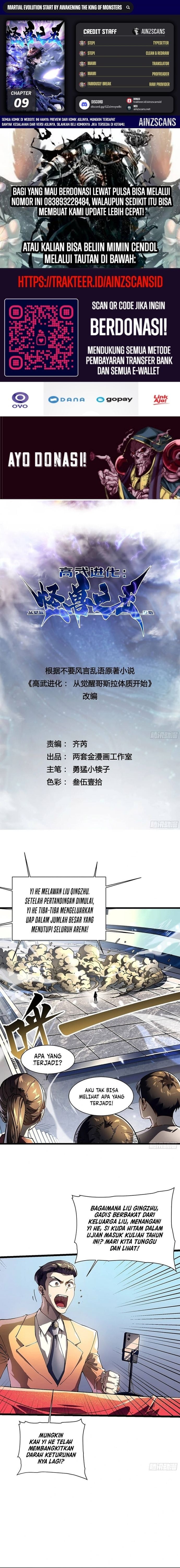 Baca Ultimate Martial Evolution: Begin by Awakening the King of Monsters - Chapter 9 halaman 1