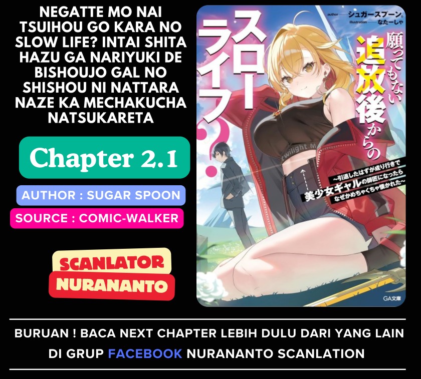 Negatte mo Nai Tsuihou Go kara no Slow Life? Intai Shita Hazu ga Nariyuki de Bishoujo Gal no Shishou ni Nattara Naze ka Mechakucha Natsukareta Chapter 02.1 page 2