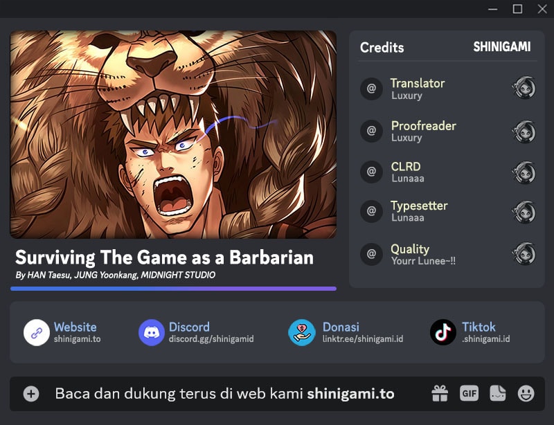 Baca Komik Survive as a Barbarian in the Game Chapter 113 halaman 1