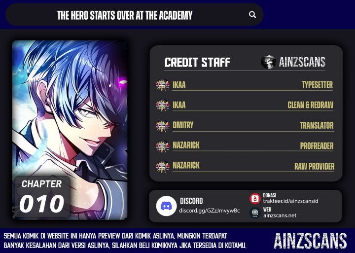 The Hero Starts Over at the Academy Chapter 10
