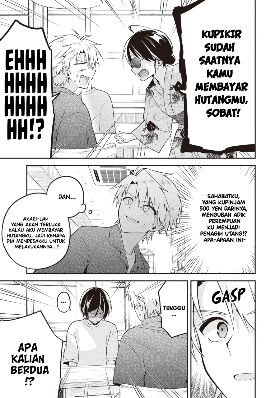Baca Komik Yuujin ni 500 Yen Kashitara Shakkin no Kata ni Imouto wo Yokoshite Kita Nodakeredo, Ore wa Ittai Dou Sureba Iindarou Chapter 15 halaman 17