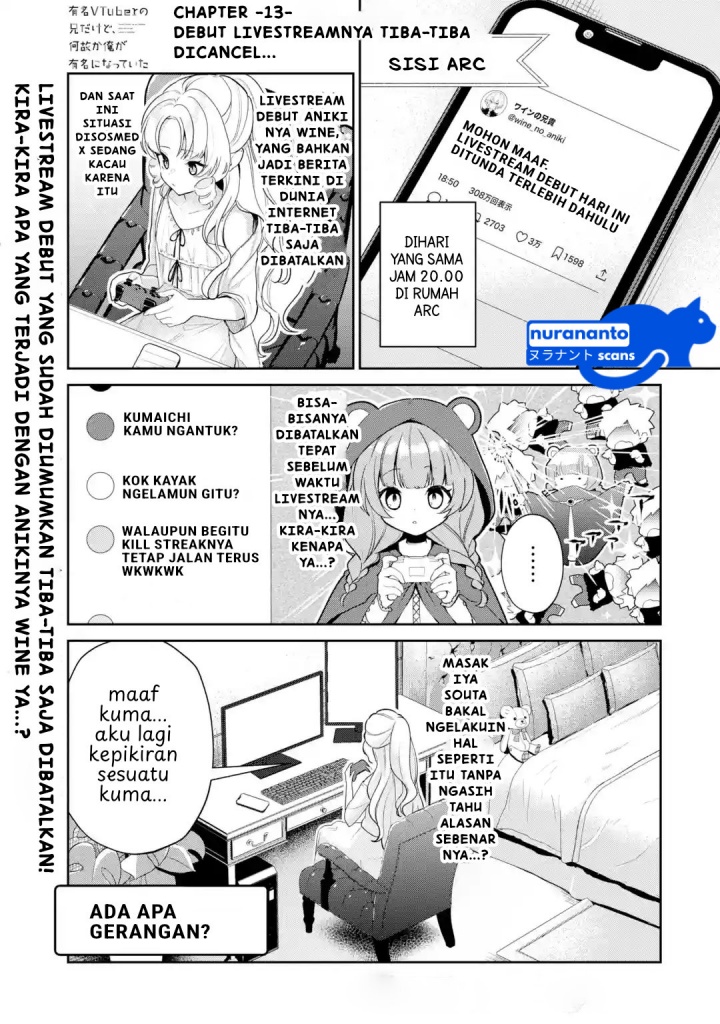 Yuumei VTuber no Ani Dakedo Nazeka Ore ga Yuumei ni Natteita Chapter 13.1
